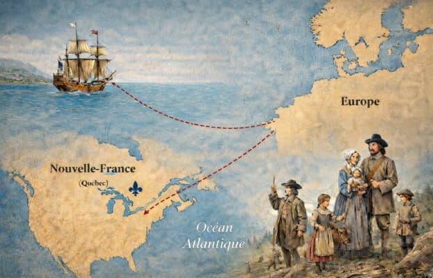 Français partis au Québec : généalogie d’une migration fondatrice (XVIIᵉ–XVIIIᵉ siècles)