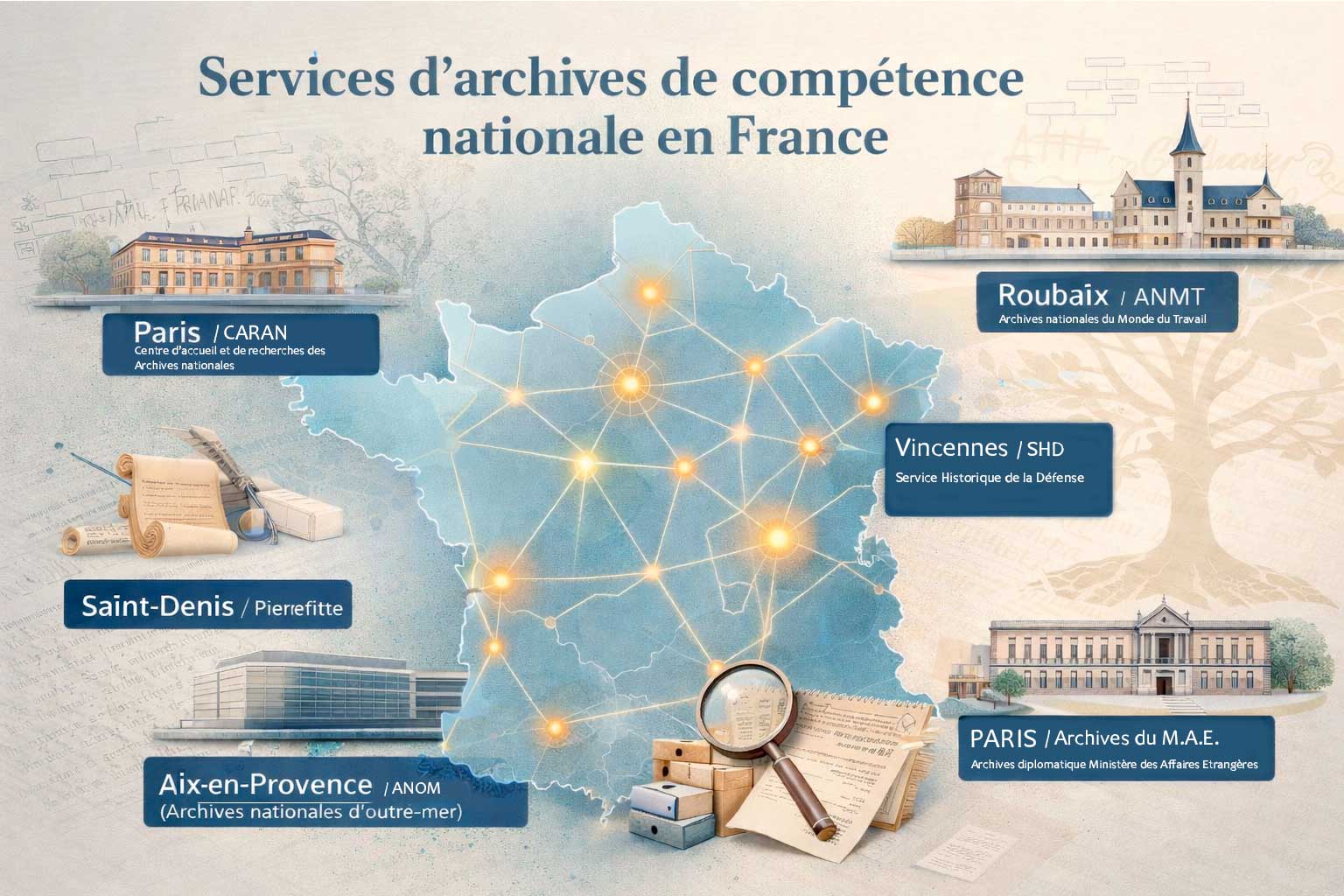 SIAF, AN, ANOM, ANMT : qui fait quoi dans les services d’archives de compétence nationale en France ?