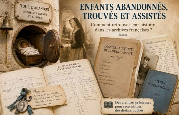 Enfants abandonnés, trouvés et assistés : Comment retrouver leur histoire dans les archives françaises ?
