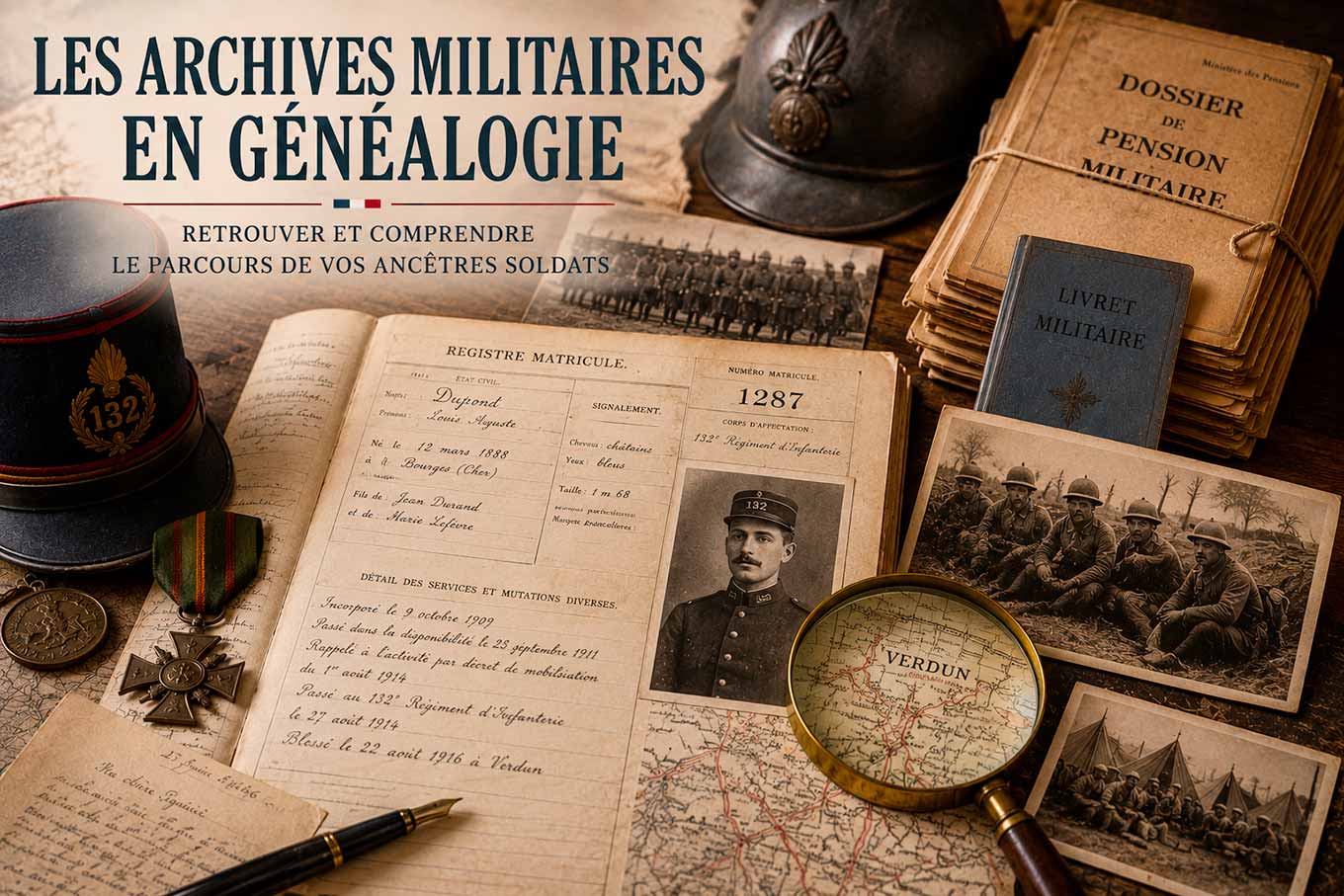 Les archives militaires en généalogie : guide complet pour retrouver et comprendre le parcours de vos ancêtres soldats