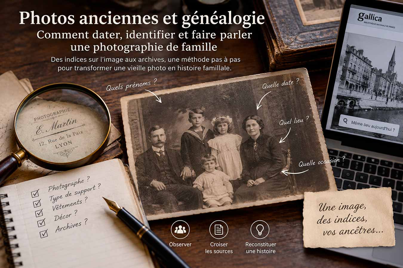 Photos anciennes et généalogie : comment dater, identifier et faire parler une photographie de famille ?