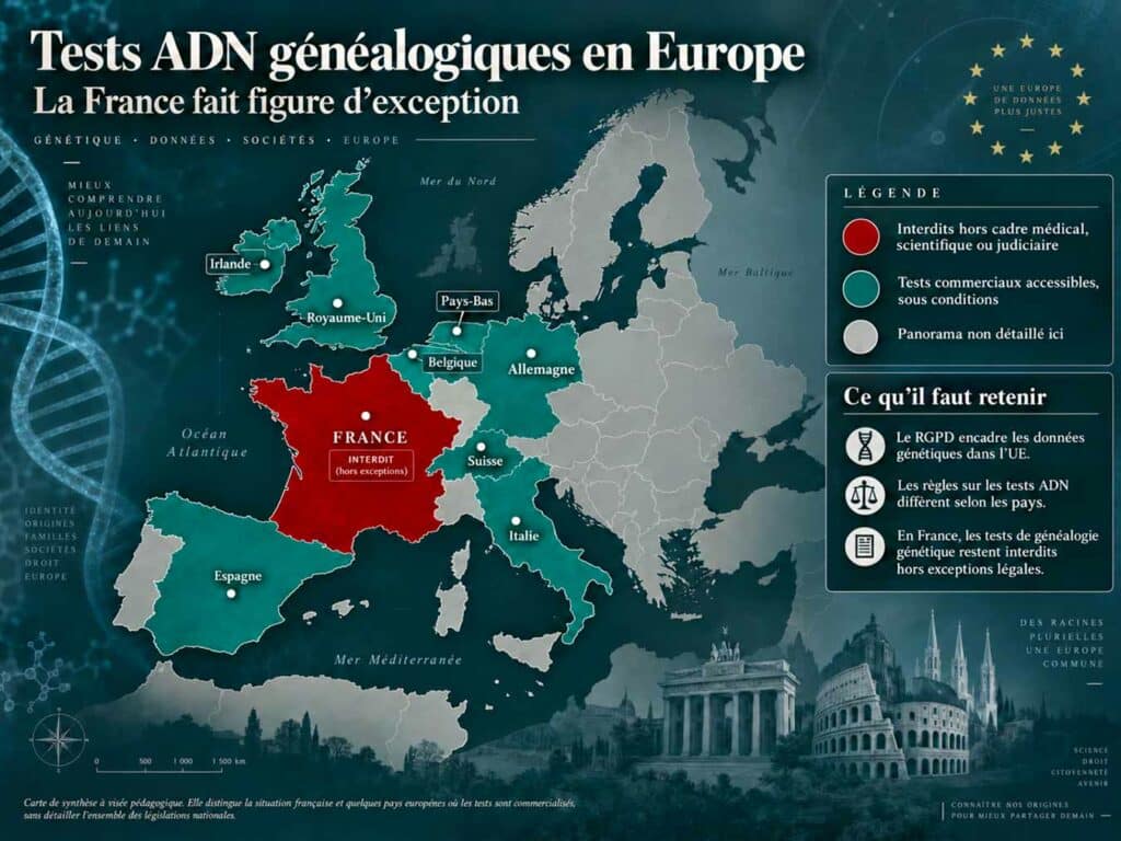 ADN et généalogie : intérêts, limites et législation des tests génétiques